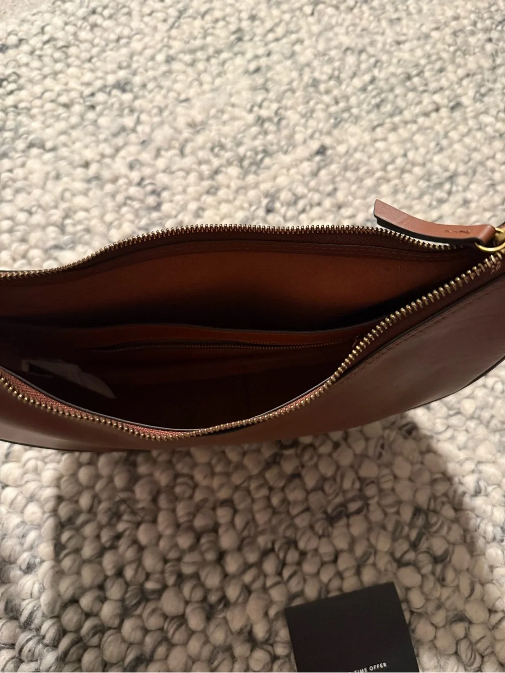 Banana Republic Chestnut Brown Leather Crescent Shoulder Bag